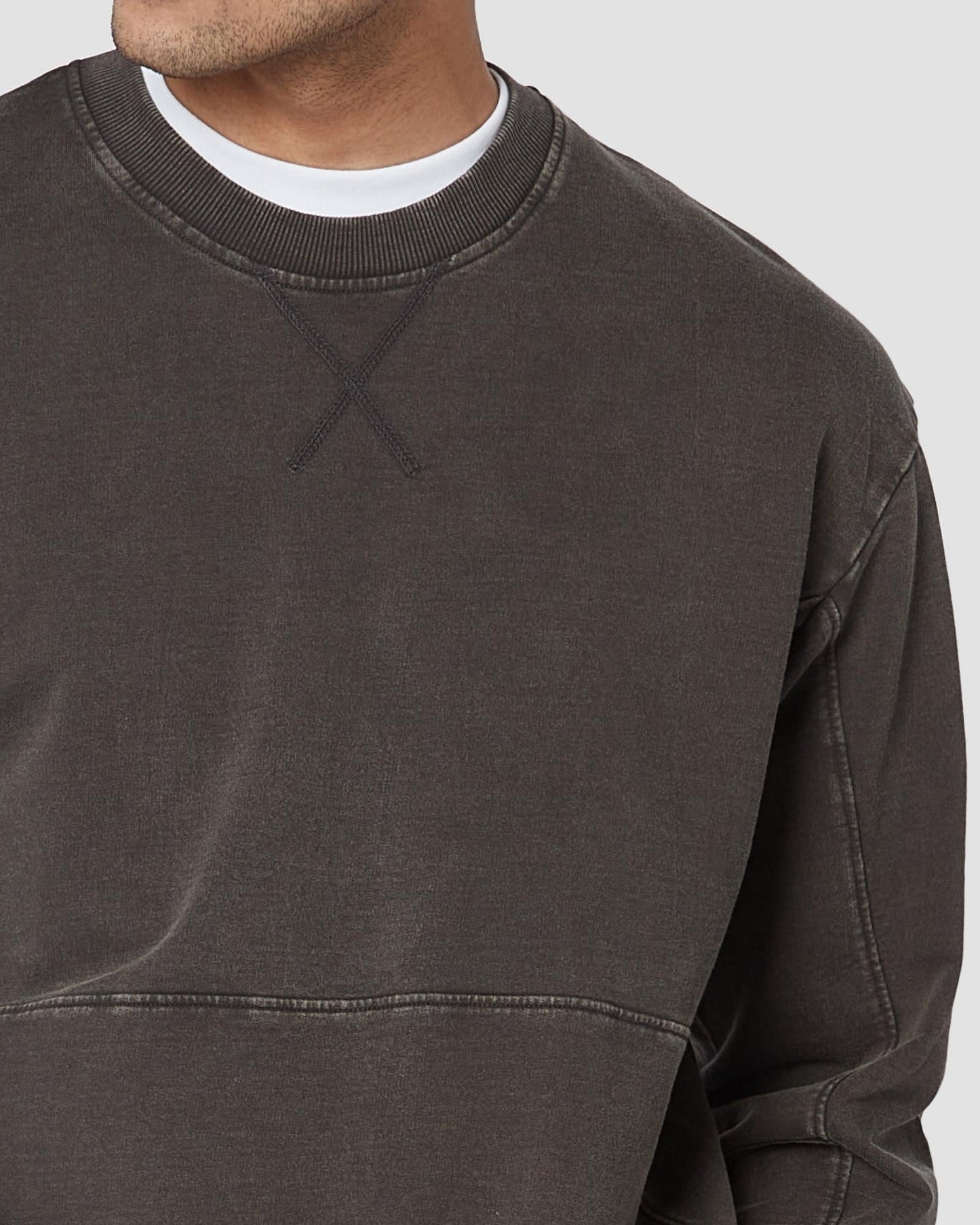 cityof_ - Distressed Panelled Sweatshirt