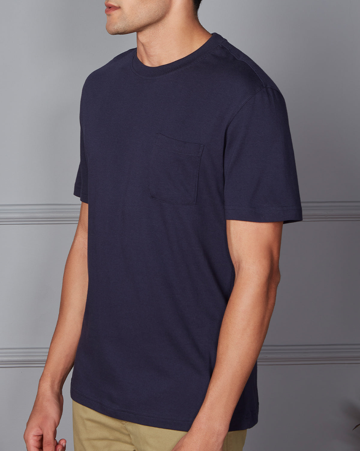 Luxe Square Pocket T-Shirt - Navy