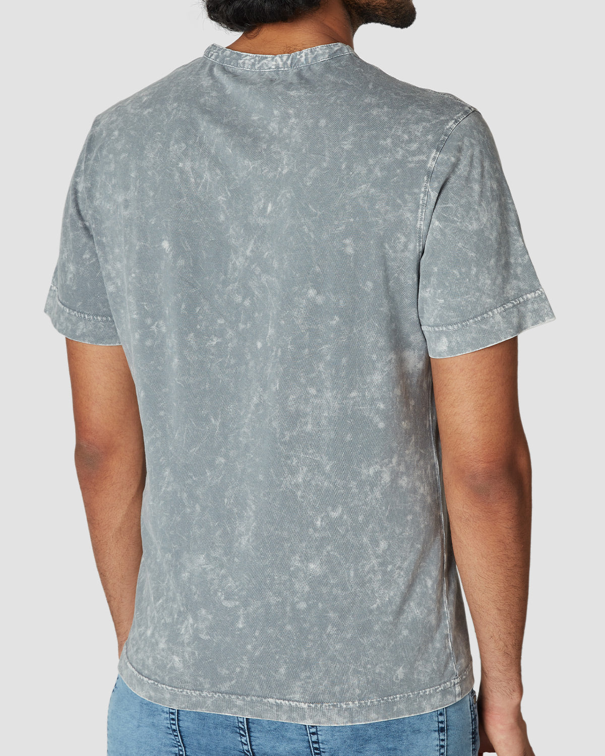 cityof_ - Distressed Spotwash Henley T-Shirt