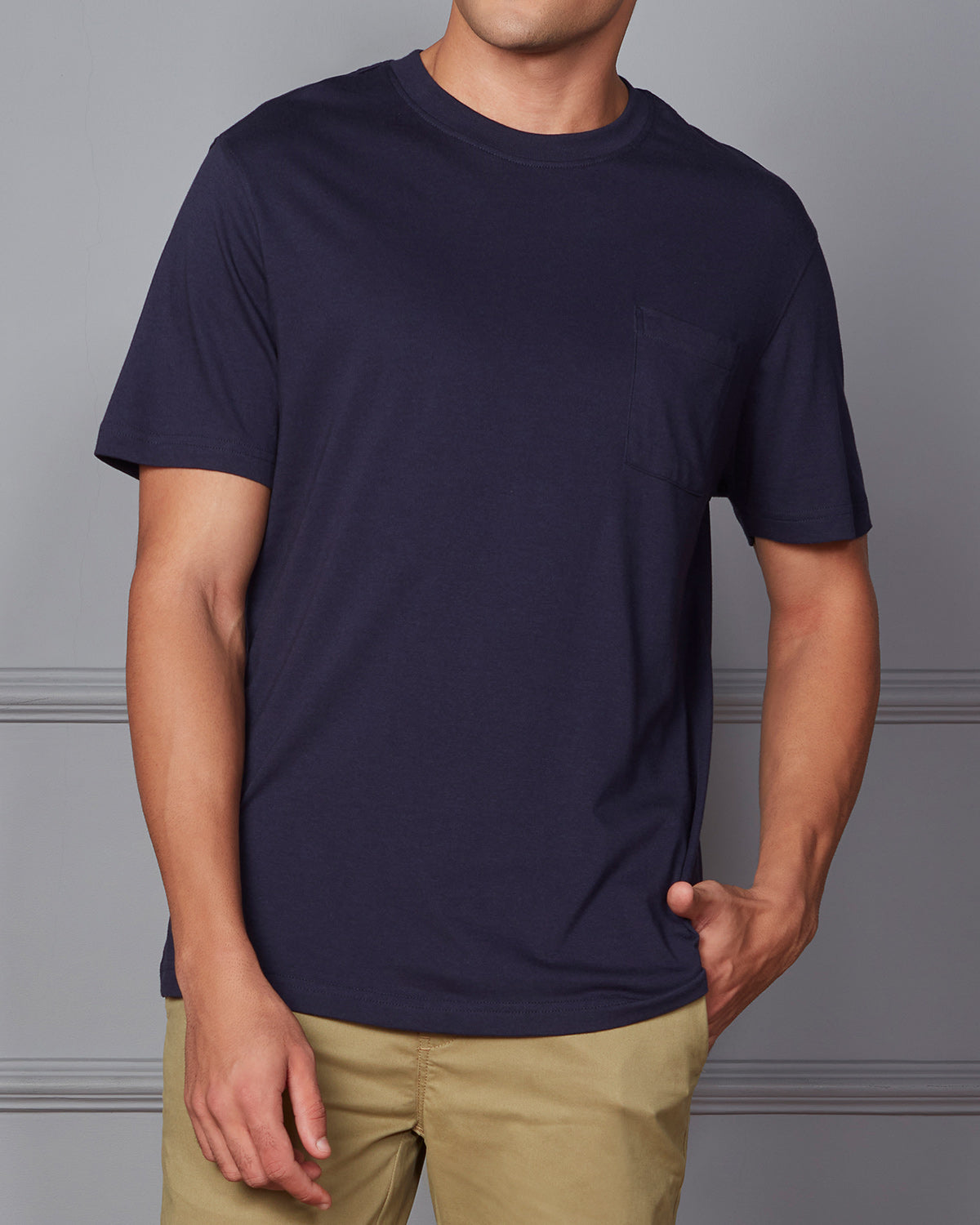 Luxe Square Pocket T-Shirt - Navy