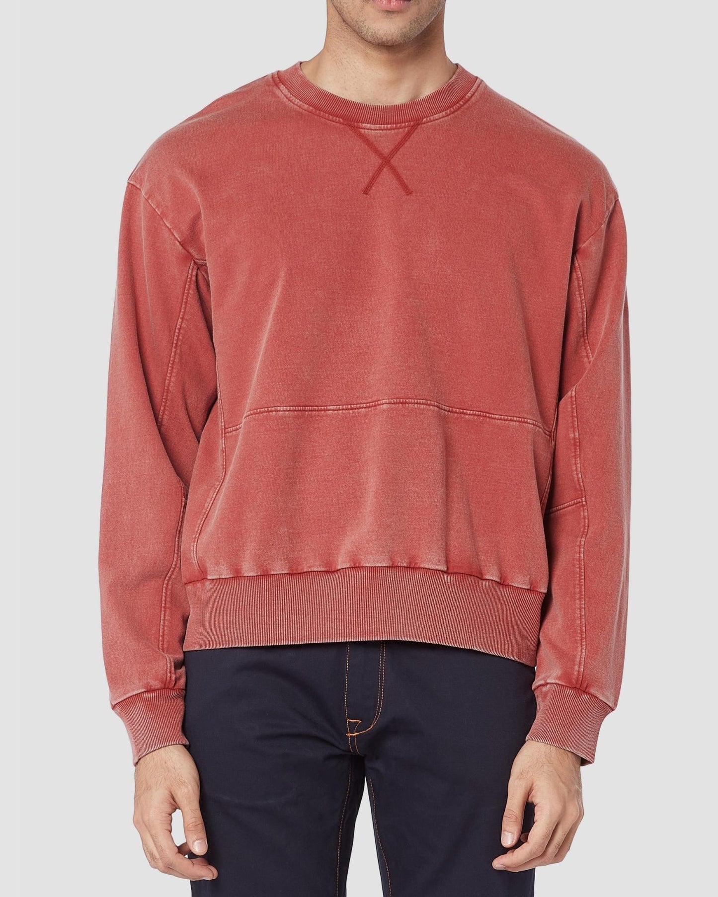 cityof_ - Distressed Panelled Sweatshirt