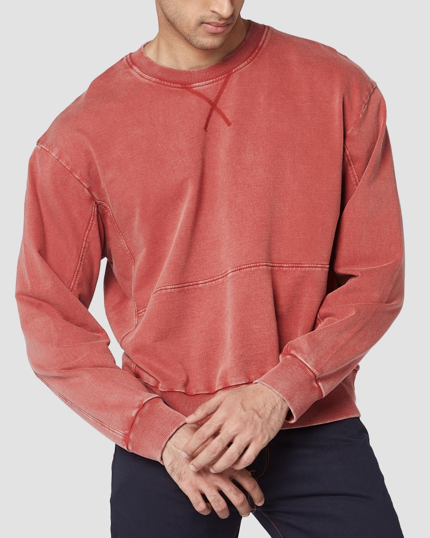 cityof_ - Distressed Panelled Sweatshirt