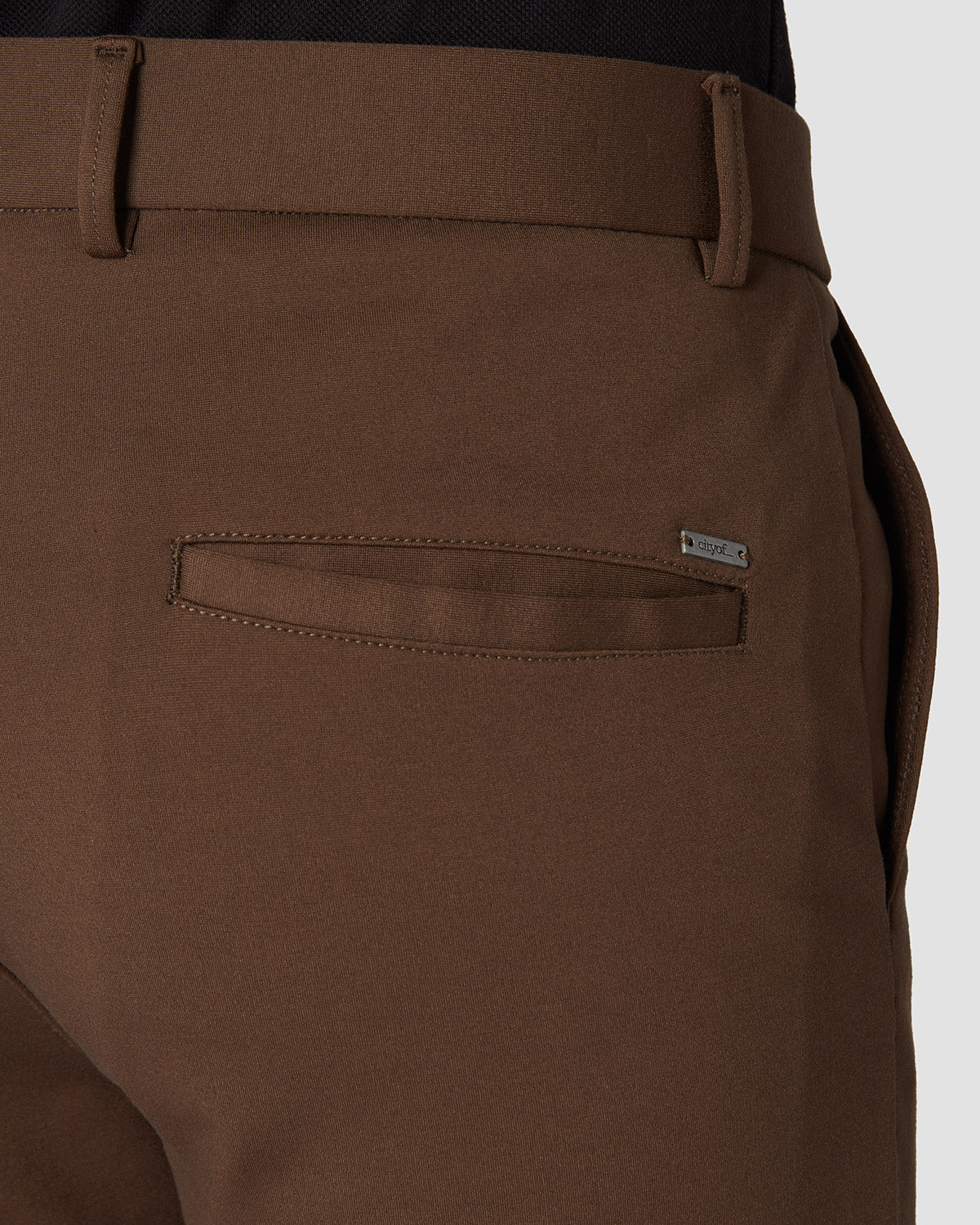 cityof_ - Dynamic 4-Way Stretch Knit Pants - Brown