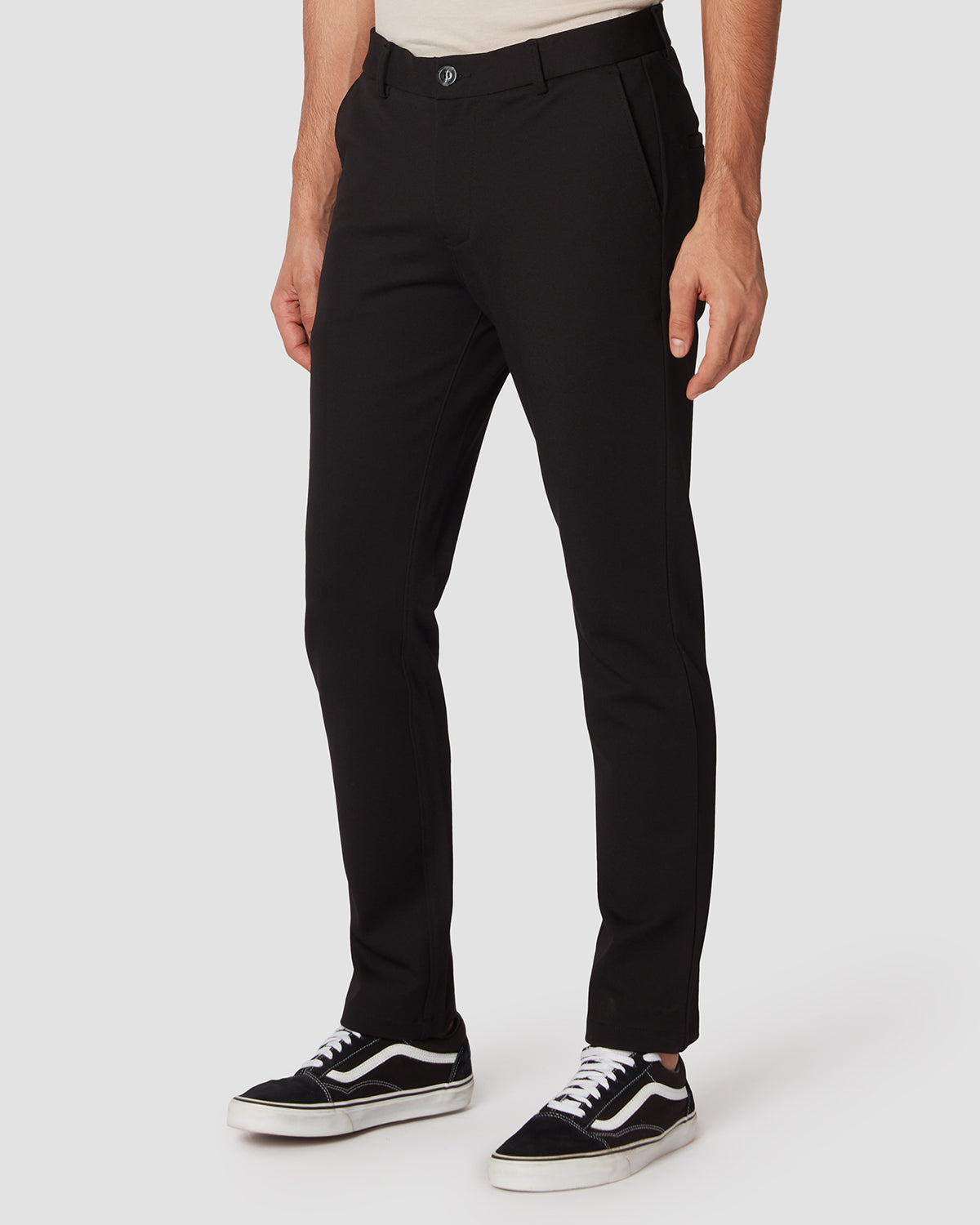 cityof_ - Dynamic 4 Way Stretch Knit Pants - Black