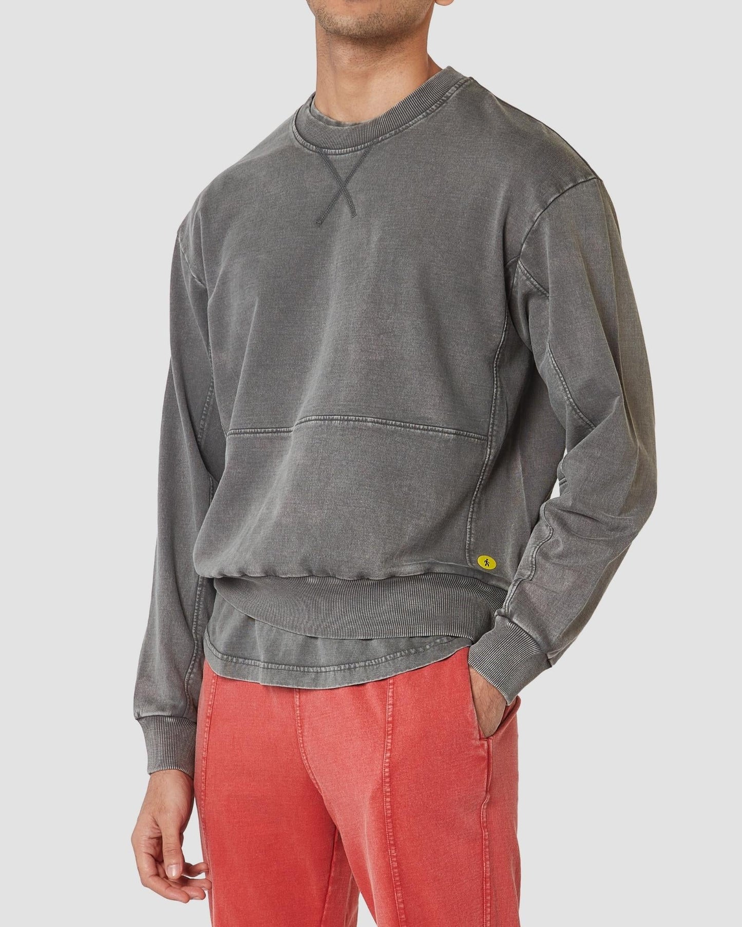 cityof_ - Distressed Panelled Sweatshirt