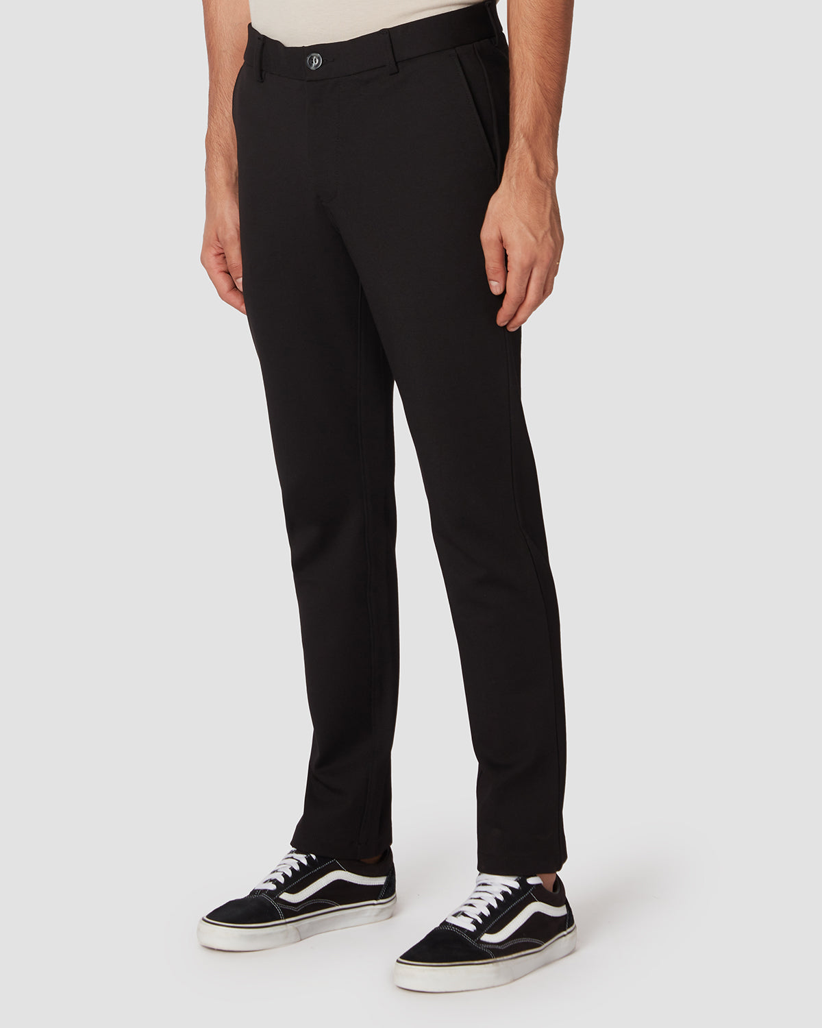 cityof_ - Dynamic 4 Way Stretch Knit Pants - Black