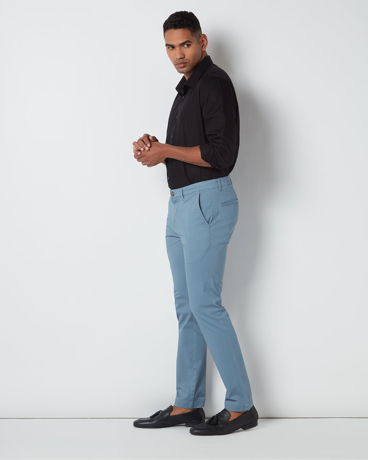 cityof_ - On The Go Urban Chinos - Blue