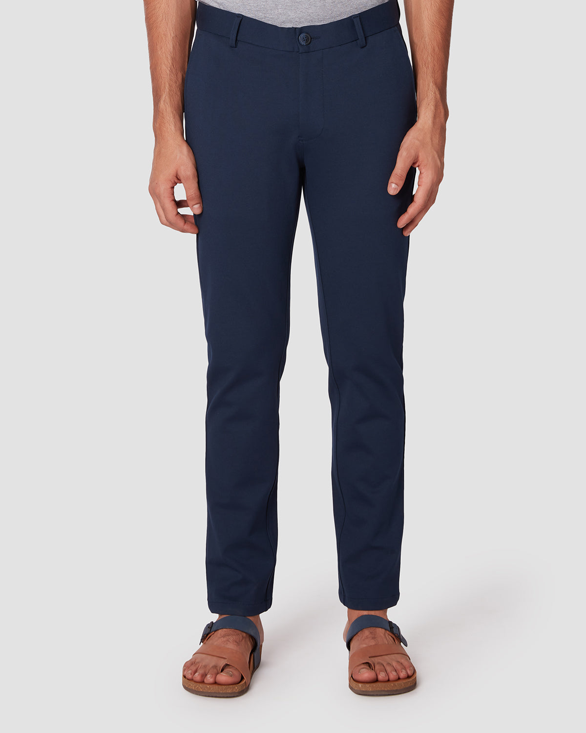 cityof_ - Dynamic 4 Way Stretch Knit Pants - Navy