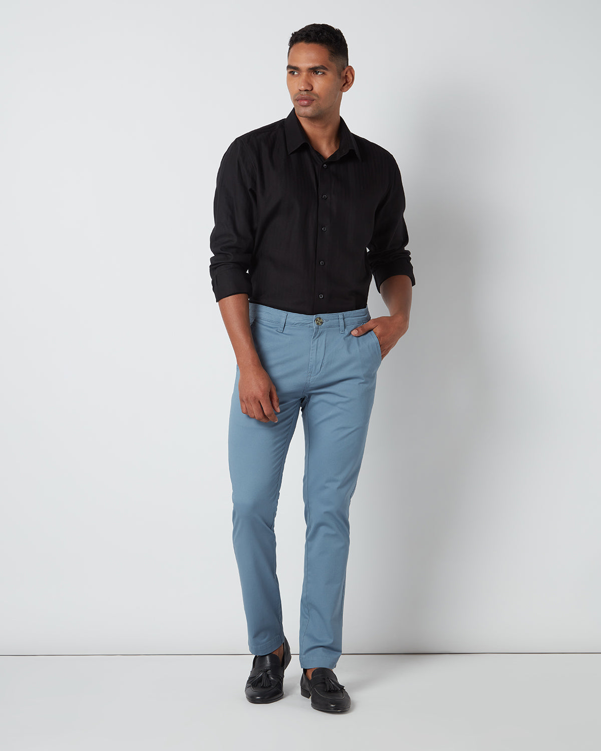 cityof_ - On The Go Urban Chinos - Blue