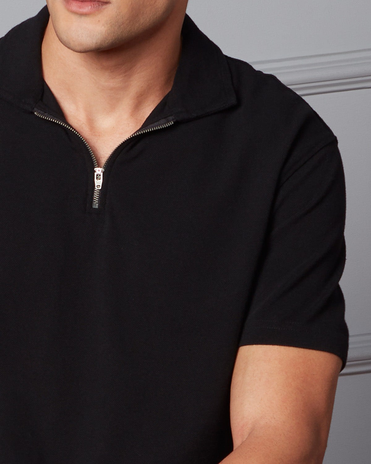 cityof_ - Zipper Polo T-Shirt